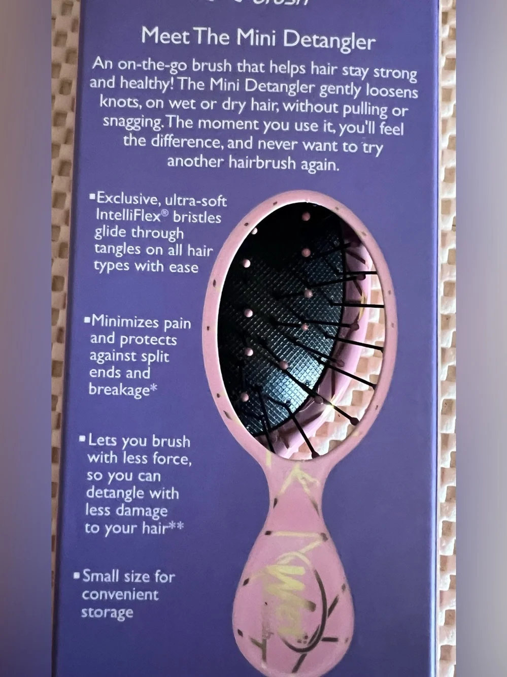 Wet Brush Mini IntelliFlex Detangler and The Crème Shop Plush Spa Teddy Headband
